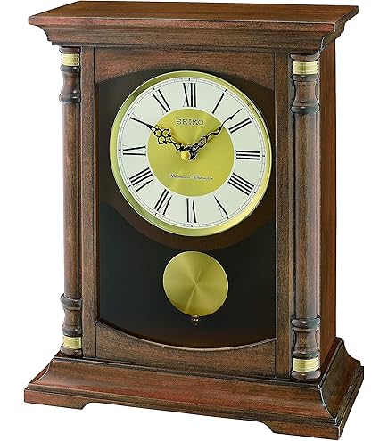 SEIKO セイコー WESTMINSTER CHIME 7 JEWELS Seiko QXD214B Westminster/Whittington Dual Chime Wall Clock, Brown